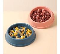 Gamelle anti-déversement pour chien - Gamelle interactive pour chien de petite et moyenne taille - Puzzle interactif - Labyrinthe - Pour chiens de petite et moyenne taille - Bleu - Taille unique