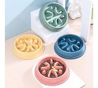 Gamelle anti-déversement pour chien - Gamelle interactive pour chien de petite et moyenne taille - Puzzle interactif - Labyrinthe antidérapant - Pour chiens de petite et moyenne taille (jaune, taille