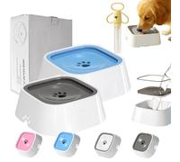 Gamelle Anti éclaboussure - Zero Splash, 1 L Gamelle Eau Chien Anti Eclaboussure avec Disque Flottant, Lavable au Lave-Vaisselle, Hydratation Lente et Maîtrisée (2PCS-7)