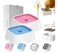 Gamelle Anti éclaboussure - Zero Splash, 1 L Gamelle Eau Chien Anti Eclaboussure avec Disque Flottant, Lavable au Lave-Vaisselle, Hydratation Lente et Maîtrisée (2PCS-5)