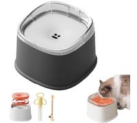 Gamelle Anti éclaboussure - Zero Splash, Gamelle Eau Chien Anti Renversement, 2L Grande Capacité, Antidérapant, Anti-Débordement, avec Disque Flottant, pour Chien, Chat, Chiot (Noir)