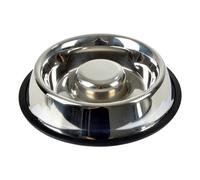 Gamelle Anti-Glouton Chien & Chat "Inox" 30cm Argent