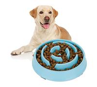 Gamelle Anti-glouton, Lot de 2, Repas pour Chiens, 400 ML, Digestion Lente, Compatible avec Lave-Vaisselle, Bleu