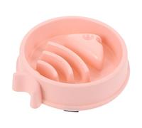 Gamelle Anti-glouton pour Chien et Chiot, Plastique Rose Léger | Format Voyage, Aide à Contrôler L’obésité Canine, Étanche, Simple à Transporter