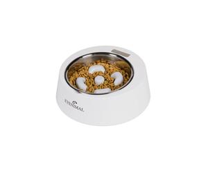Gamelle anti-gloutons pour animaux Eyenimal Nutri200 Blanc 20,5x23,5x9,5 cm