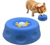 Gamelle anti-ingestion pour chien avec balle - Jouet interactif à alimentation lente pour l'intérieur et l'extérieur - Pour les voyages et le salon - Bleu