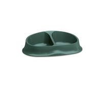 Gamelle antidérapante double pour chats et chiens Zolux Stefanplast Vert 2x250 ml