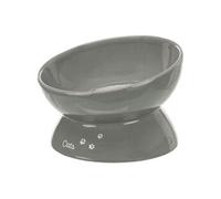 Gamelle augmentee en ceramique - XXL - 0,35 l - O 17 cm - Gris - Pour chien