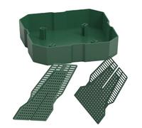 Gamelle caméléon - 11,2 x 11,2 x 12 cm - Plat pour reptiles avec colonne de filet d'escalade - Support pratique à démonter pour nourriture vivante | Lézard Gecko Barbu Dragon Grenouille Aquarium