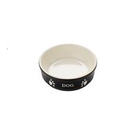 Nobby Mangeoire en Terre Cuite pour Chien Motif Dog Noir Diamètre 15,5 cm