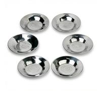 Gamelle Chat INOX 6 Pièces, Gamelle pour Chat en Acier Inoxydable, Bol Plat pour Chat avec Motifs Animaux, Écuelle Chat pour Nourriture Humide et Sèche, Bols pour Chats et Petits Chiens, Argent
