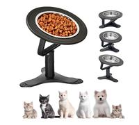 Gamelle Chat Surélevée Réglable, Gamelle Inclinée 15° avec Support Ajustable, Bol pour Chats et Petits Chiens, Design Ergonomique et Stable