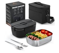 Gamelle Chauffante,120W Lunch Box Chauffante Modèle de Chauffage Ultra-Rapide 12V/24V/230V Boite Chauffante Repas pour Voyages,(1,5L