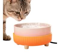 Gamelle chauffante - Abreuvoir thermostatique alimenté par USB - Gamelle pour chat - Pour chiots, chatons, poulet, canard, oiseau, intérieur et extérieur, hiver, maison, appartement