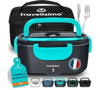 Gamelle Chauffante - TRAVELISIMO - 1,5L - 80W - Étanche - Acier Inoxydable