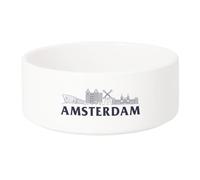 Gamelle Chien - Chat Céramique Amsterdam Minimalist Voyage Pays-Bas Tourisme - 17.5cm