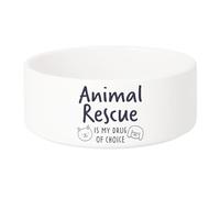 Gamelle Chien - Chat Céramique Animal Rescue is My Drug of Choice Cat Dog - 17.5cm