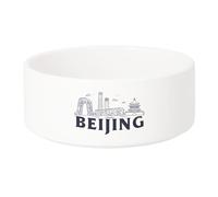Gamelle Chien - Chat Céramique Beijing Minimalist Pékin Chine Voyage Ville - 17.5cm