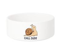 Gamelle Chien - Chat Céramique Chill Dude Escargot Lent Enfant Humour - 13cm