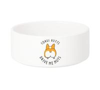 Gamelle Chien - Chat Céramique Corgi Butts Drive me Nuts Dog Pets - 17.5cm
