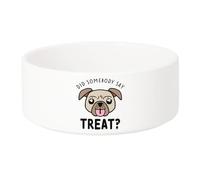 Gamelle Chien - Chat Céramique Did Somebody Say Treat? Pug Dog Pets - 17.5cm