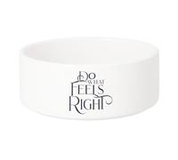 Gamelle Chien - Chat Céramique Do What Feels Right Typographie Citation Message - 17.5cm
