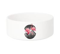 Gamelle Chien - Chat Céramique Flamand Rose Pyramides Egypte Collage Art Surréalisme - 13cm