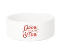 Gamelle Chien - Chat Céramique Grow with The Flow Typographie Message Bien Etre Inspiration Self Care - 17.5cm