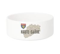 Gamelle Chien - Chat Céramique Haute Saône 70 Département Carte Ancienne Bourgogne - 17.5cm
