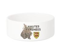 Gamelle Chien - Chat Céramique Hautes Pyrénées 65 Departement Tarbes Carte Ancienne Occitanie - 13cm