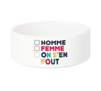 Gamelle Chien - Chat Céramique Homme Femme on s'en Fout LGBTQ+ Trans Non-Binaire - 13cm