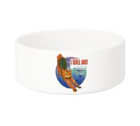 Gamelle Chien - Chat Céramique I Will Not Overthink Chat Dauphin Collage Vintage Illustration Art Humour - 13cm