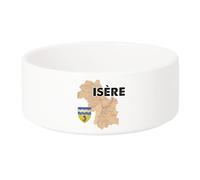 Gamelle Chien - Chat Céramique Isère 38 Département Grenoble Carte Ancienne Rare - 17.5cm