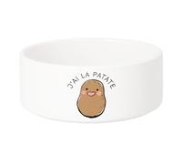 Gamelle Chien - Chat Céramique J'Ai la Patate Expression Légumes Humour - 17.5cm