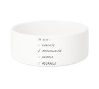 Gamelle Chien - Chat Céramique Je suis Merveilleuse Cases à Cocher Femme - 17.5cm