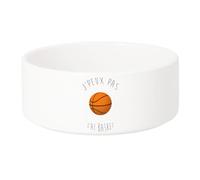 Gamelle Chien - Chat Céramique J'Peux Pas J'Ai Basket Ballon de Basket-Ball Sport - 13cm