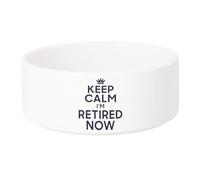 Gamelle Chien - Chat Céramique Keep Calm I'm Retired Now Parodie Angleterre Retraite - 13cm