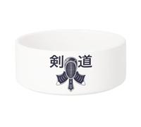 Gamelle Chien - Chat Céramique Kendo Art Martial Samurai Japon Asie Culture - 17.5cm