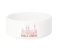 Gamelle Chien - Chat Céramique Kuala Lumpur Minimalist Malaisie Culture Architecture Ville - 13cm