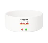 Gamelle Chien - Chat Céramique l'Allemagne m'appelle Berlin Patrimoine Drapeau - 17.5cm