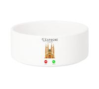 Gamelle Chien - Chat Céramique L'Espagne m'appelle Barcelone Sagrada Familia - 17.5cm