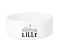 Gamelle Chien - Chat Céramique Lille Minimalist Ville France Nord Histoire - 17.5cm