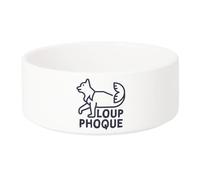 Gamelle Chien - Chat Céramique Loup-Phoque Humour Animaux Loufoque Jeu de Mot - 17.5cm