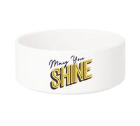 Gamelle Chien - Chat Céramique May You Shine Typographie Message Self Love Amour Bien Etre Positive Vibes - 13cm