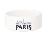 Gamelle Chien - Chat Céramique Paris Minimalist France Ville Tour Eiffel Louvre - 17.5cm