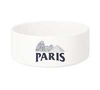 Gamelle Chien - Chat Céramique Paris Minimalist Louvre France Ville - 17.5cm