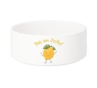 Gamelle Chien - Chat Céramique Pas Un Zeste Mignon Humour Jeu de Mot Citron - 13cm