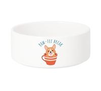 Gamelle Chien - Chat Céramique Paw-fee Break Corgi Coffee Dog Pets - 17.5cm
