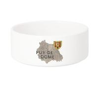 Gamelle Chien - Chat Céramique PUY de Dome 63 Departement Clermont Carte Ancienne Rare - 13cm