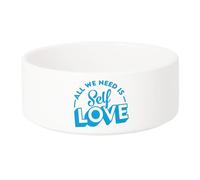 Gamelle Chien - Chat Céramique Self Love Typographie Message Santé Mentale Good Vibes - 13cm
